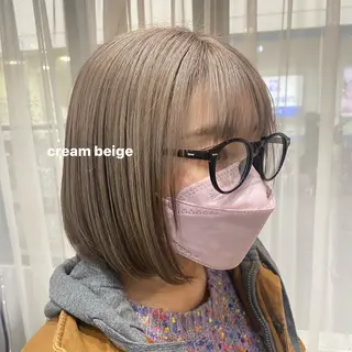 ショート カラー パーマ ヘアアレンジ ネイル マツエク・マツパ アイブロウ ハイトーン/透け感 カラー🎀真香のヘアスタイル