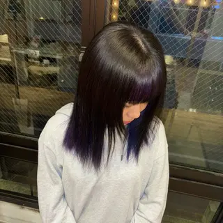 セミロング カラー 新原 陽那のヘアスタイル