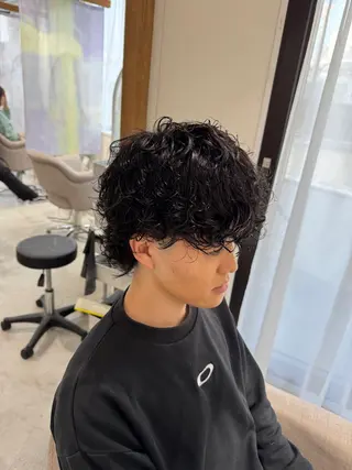 パーマ メンズ メンズパーマ特化/波 巻きツイスパ 長町至のヘアスタイル