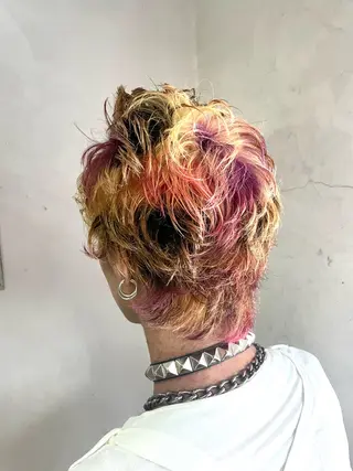 カラー メンズ デザインカラー⭐︎★ 🐆hyo🐆のヘアスタイル