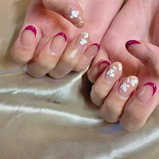 ミディアム カラー パーマ ヘアアレンジ メンズ キッズ ネイル マツエク・マツパ el. by Aoのネイルデザイン