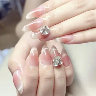 ネイル 🍑長さだし ワンホン💅モモコのネイルデザイン
