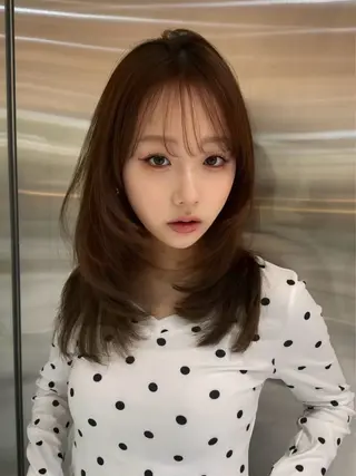 ミディアム 韓国トレンド💓 阿部あんじゅのヘアスタイル