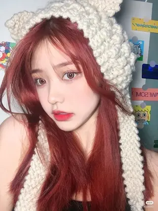 ロング 🍒韓国y2k暖色 NO.1🍒REAのヘアスタイル