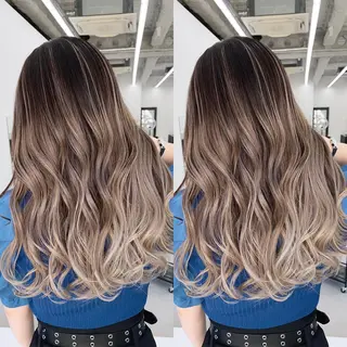 ロング カラー ブリーチ 透明感HIDEのヘアスタイル