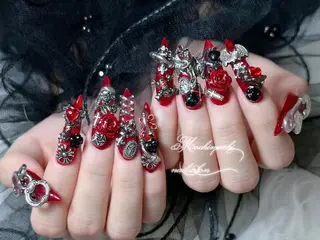 ネイル 🎀Reina🎀 長さ出し新宿のネイルデザイン