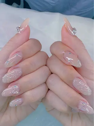 ネイル HOSHINO NAIL_長さだしのネイルデザイン