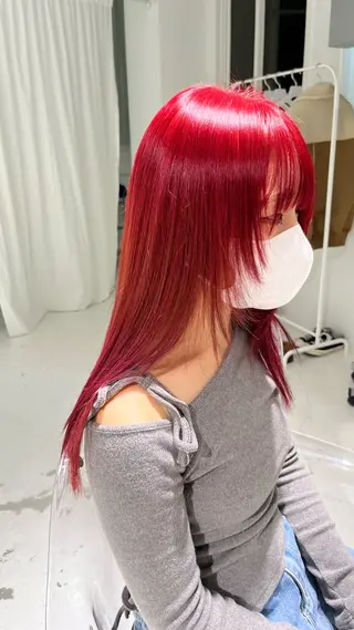 ロング カラー 🍓ブリーチカラー 🎀nene🍓のヘアスタイル
