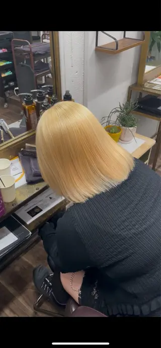 ミディアム カラー 🧸赤み消し🐾 ラベンダ/ミルクティのヘアスタイル