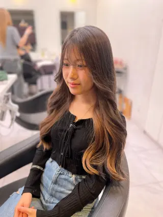 ロング カラー ヘアアレンジ 透明感×韓流ハイ トーン🫧RYUTAのヘアスタイル