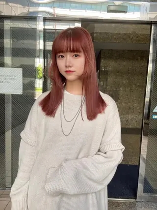 セミロング カラー ヘアアレンジ 髙塚碧🇰🇷 韓国ヘア🎗️のヘアスタイル