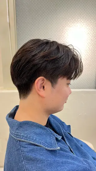 メンズ 横浜/メンズカット 曲がる縮毛矯正のヘアスタイル