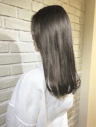 ロング カラー パーマ ヘアアレンジ moanin モーニンのヘアスタイル