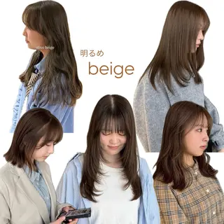 カラー 透明感カラー/顔周り レイヤー/髪質改善のヘアスタイル