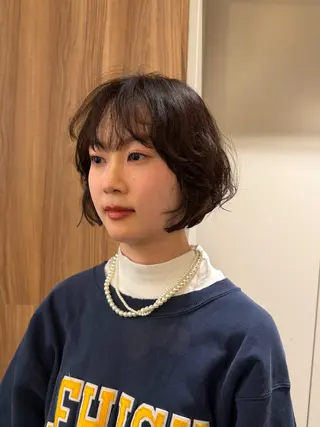 ショート パーマ カット/パーマ たるみことりのヘアスタイル