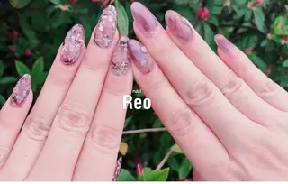 セミロング ネイル Blowe ニュアンスのネイルデザイン