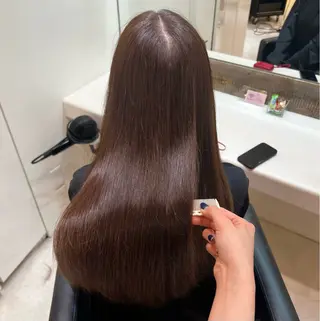 ロング 🤎艶感ベージュ/ ミルクティー🤎のヘアスタイル