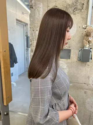 セミロング カラー パーマ ヘアアレンジ 【ヘアケア特化型】 newi天王寺のヘアスタイル