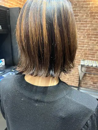 ショート パーマ ヘアアレンジ メンズ キッズ ネイル マツエク・マツパ アイブロウ 久木原 ゆりのヘアスタイル