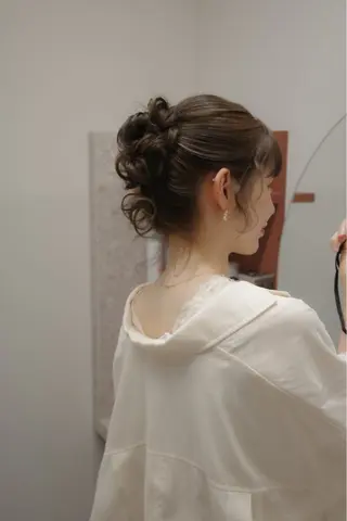 セミロング カラー ヘアアレンジ hiide sisiのヘアスタイル