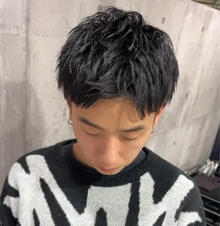 メンズ メンズ縮毛矯正 🎖アジマ リョオのヘアスタイル