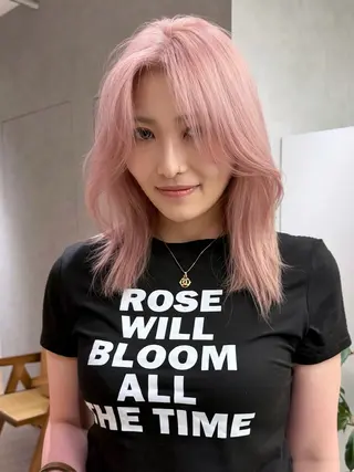 セミロング カラー 💘心斎橋ダブルカラ ー💘minamiのヘアスタイル