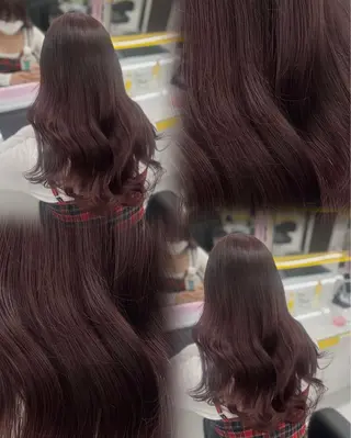 ロング 🧸レイヤー× ベージュ🥯カホ🍯のヘアスタイル