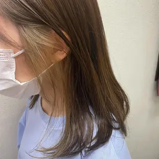 ミディアム カラー 北川 智海のヘアスタイル