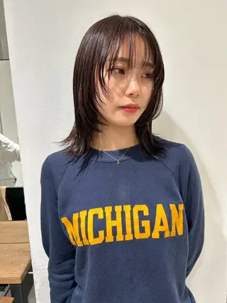 ミディアム カラー HIBIKI/原宿 ハッシュカット🪄のヘアスタイル