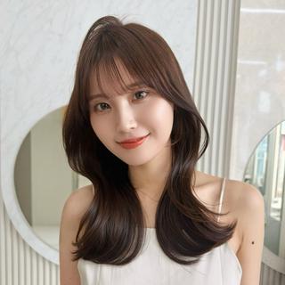 セミロング 小顔くびれヘア 顔まわり銀座/さやかのヘアスタイル