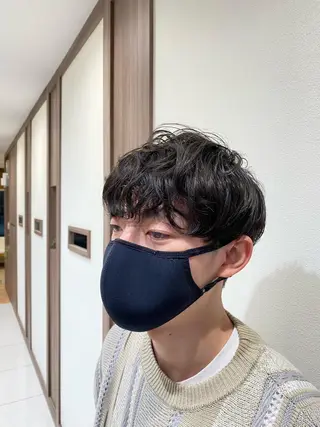 ショート パーマ メンズ 当日予約可能✨ モデル募集中/金井祥のヘアスタイル
