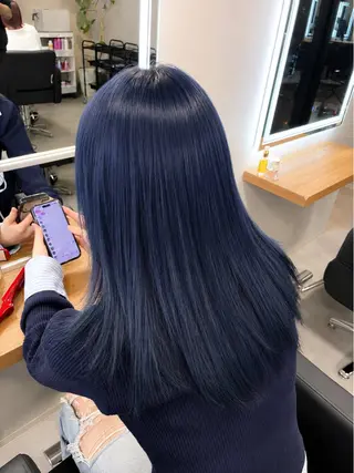 セミロング カラー 札幌韓国風ハイトーン 🇰🇷Yutaのヘアスタイル