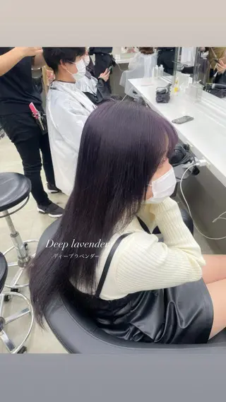 ミディアム カラー 抜け感レイヤー︴ ニュアンスカラーのヘアスタイル