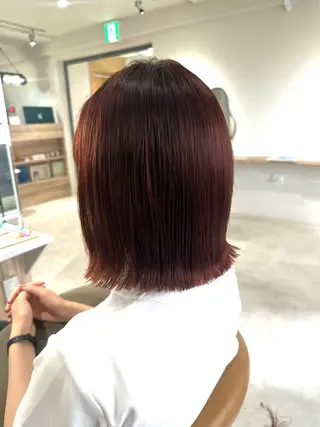 ミディアム カラー 🎀似合わせカット/ ボブ/佐瀬千枝🎀のヘアスタイル