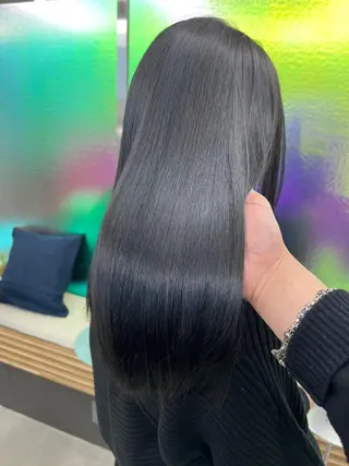 ミディアム カラー パーマ ヘアアレンジ 【ヘアケア特化型】 newi天王寺のヘアスタイル