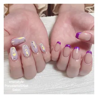 ミディアム ネイル 🐾enen style 🐾のネイルデザイン