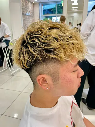 カラー パーマ メンズ keany錦糸町 ハセベユウのヘアスタイル