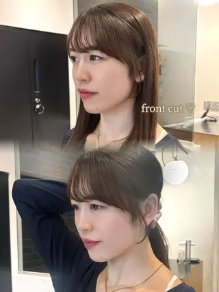 ロング 西田  美侑/ 前髪・顔周りカットのヘアスタイル