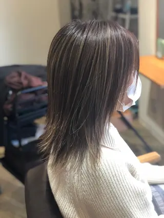 ミディアム カラー 柳井 健太のヘアスタイル