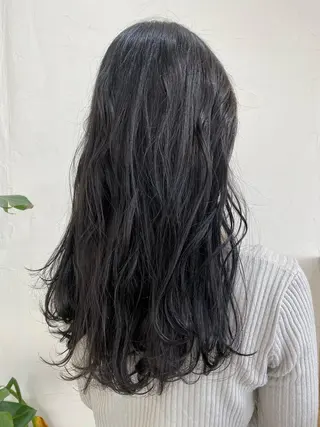 ロング ヘアアレンジ 暗髪カラー🫐 おくだりんかのヘアスタイル