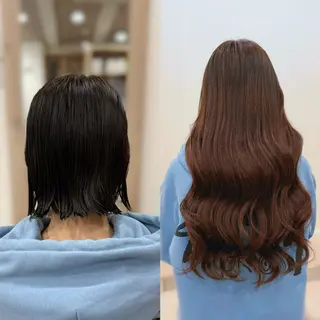 ロング エクステ＆カラー専門 羽エクステ　新大久保のヘアスタイル
