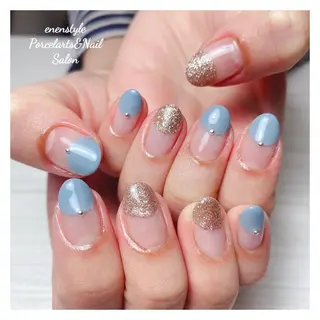 ミディアム ネイル 🐾enen style 🐾のネイルデザイン