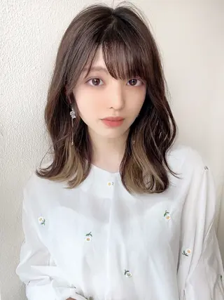 ミディアム カラー 縮毛/髪質改善🌈 川井雄太のヘアスタイル