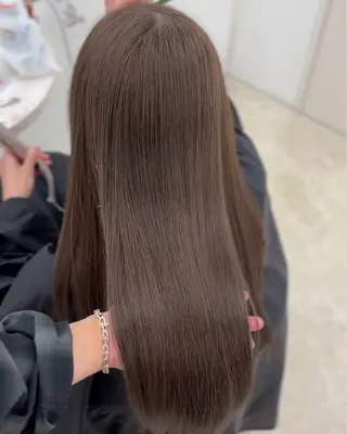 ロング カラー ブリーチなしベージュ 特化 松村 茶屋町のヘアスタイル