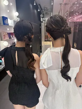 ロング ヘアアレンジ 新宿/韓国ヘア 中明度カラー/かやのヘアスタイル
