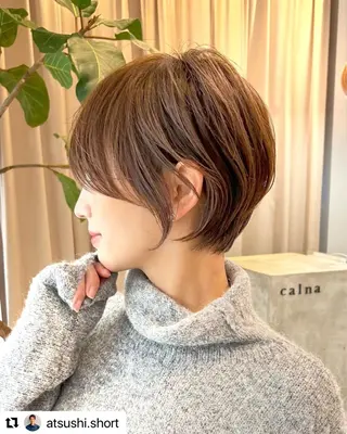 ショート カラー 神戸ボブ✂️ ioe三宮/田 伸佳のヘアスタイル