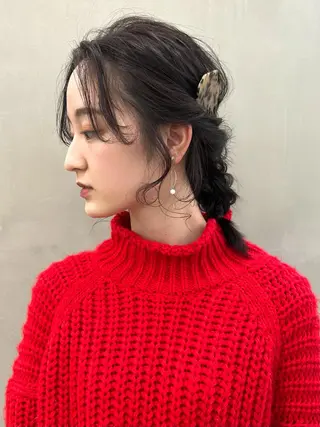 セミロング カラー ヘアアレンジ 🌼 アユカのヘアスタイル
