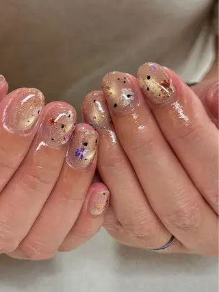 ネイル tsumeya ゆるかわ手描きネイルのネイルデザイン