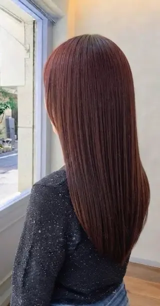 ロング カラー 松下 沙織のヘアスタイル