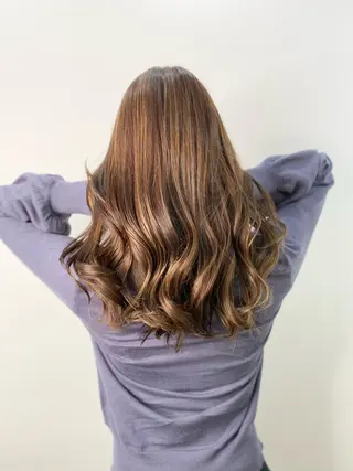 ロング カラー レイヤーカット 赤み消し　店長/大和のヘアスタイル